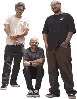 Cake, Oso de Agua y The Monks, los tres socios de Espacio Unno